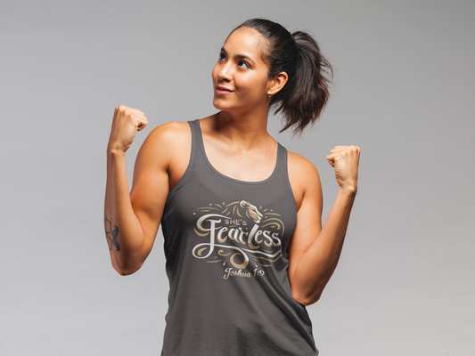 She’s Fearless Women’s Tank Top – Joshua 1:9