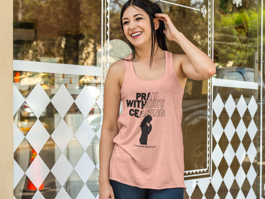 Pray Without Ceasing- Women's Racerback Tank