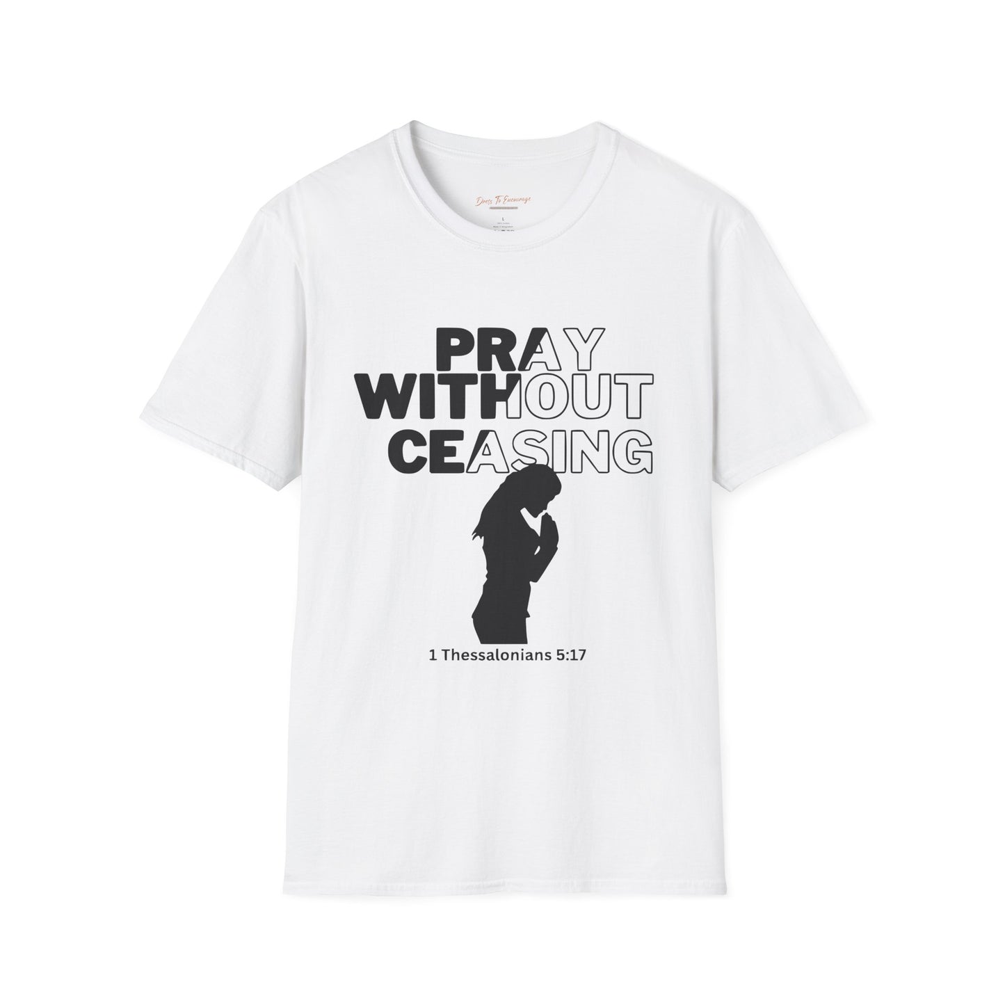 Pray Without Ceasing Women’s Christian T-Shirt-Standing Figure