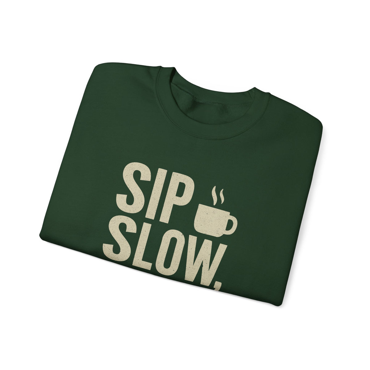 Sip Slow Speak Life Sweatshirt – Proverbs 18:21 Coffee Christian Crewneck