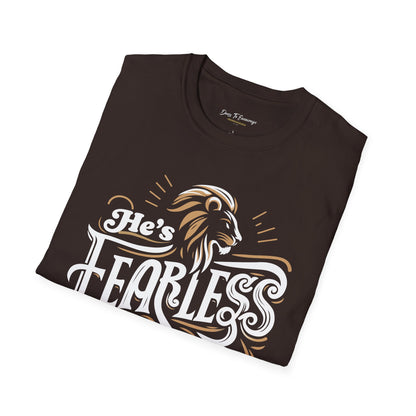 He's Fearless T-Shirt — Joshua 1:9 Christian Graphic Tee