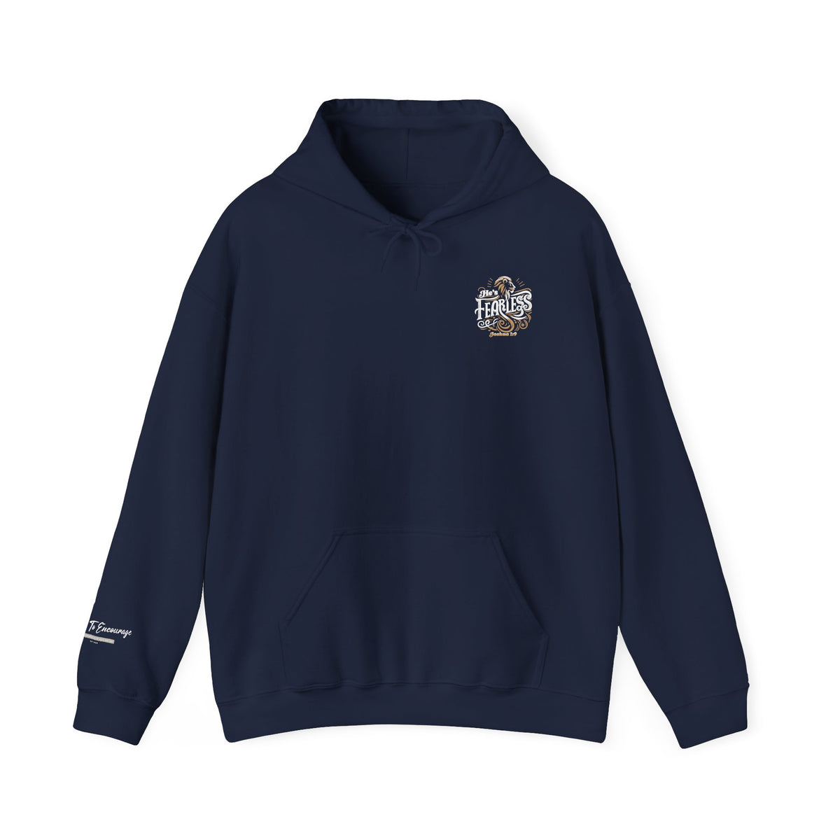 He’s Fearless Christian Hoodie for Men | Joshua 1:9 Faith Hoodie