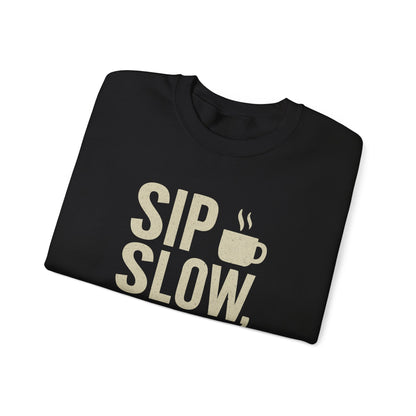 Sip Slow Speak Life Sweatshirt – Proverbs 18:21 Coffee Christian Crewneck