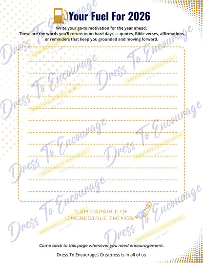 2026 Goal-Setting Program (Full Worksheet)