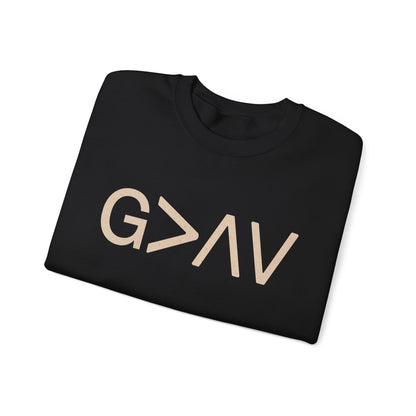 God Is Greater Than the Highs and Lows Christian Crewneck Sweatshirt