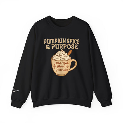 Pumpkin Spice & Purpose Fall Crewneck Sweatshirt