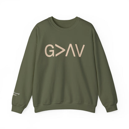 God Is Greater Than the Highs and Lows Christian Crewneck Sweatshirt