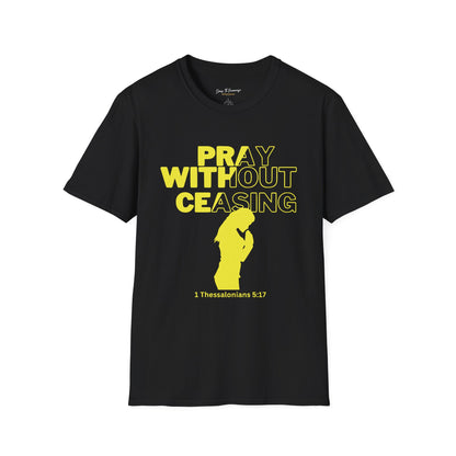 Pray Without Ceasing Women’s Christian T-Shirt-Standing Figure