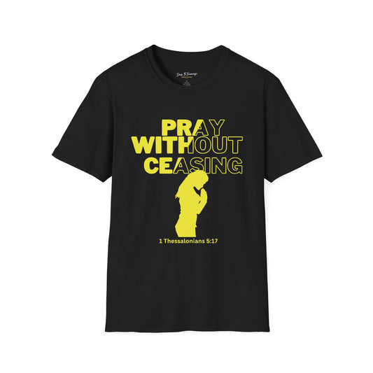 Pray Without Ceasing Women’s Christian T-Shirt-Standing Figure