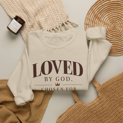Loved By God, Chose for Greatness. Crewneck Sweatshirt