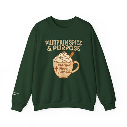 Pumpkin Spice & Purpose Fall Crewneck Sweatshirt