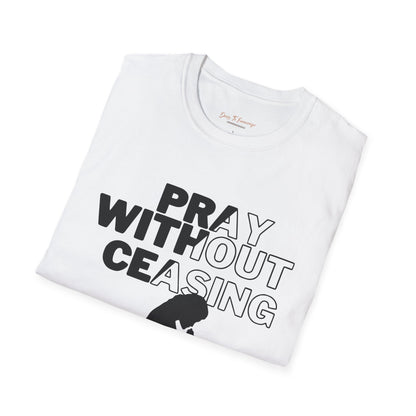Pray Without Ceasing Women’s Christian T-Shirt-Standing Figure