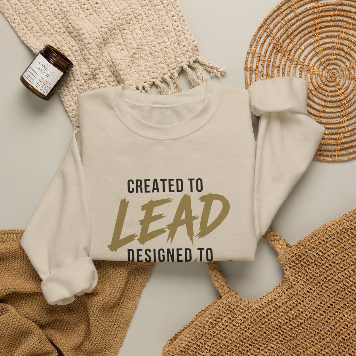 Created to Lead, Designed to Dominate Christian Crewneck Sweatshirt