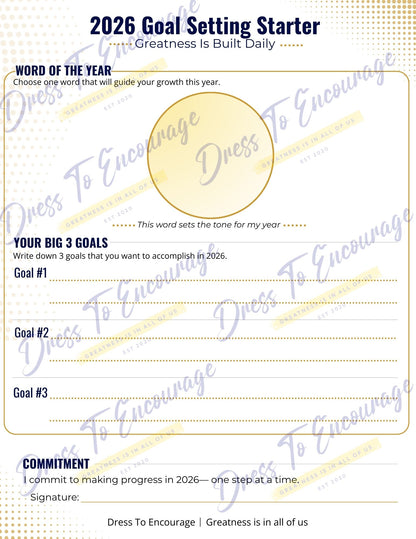 2026 Goal-Setting Starter (Lite Version) — FREE DOWNLOAD