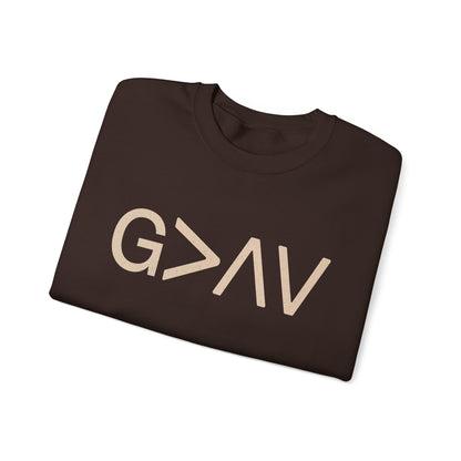 God Is Greater Than the Highs and Lows Christian Crewneck Sweatshirt