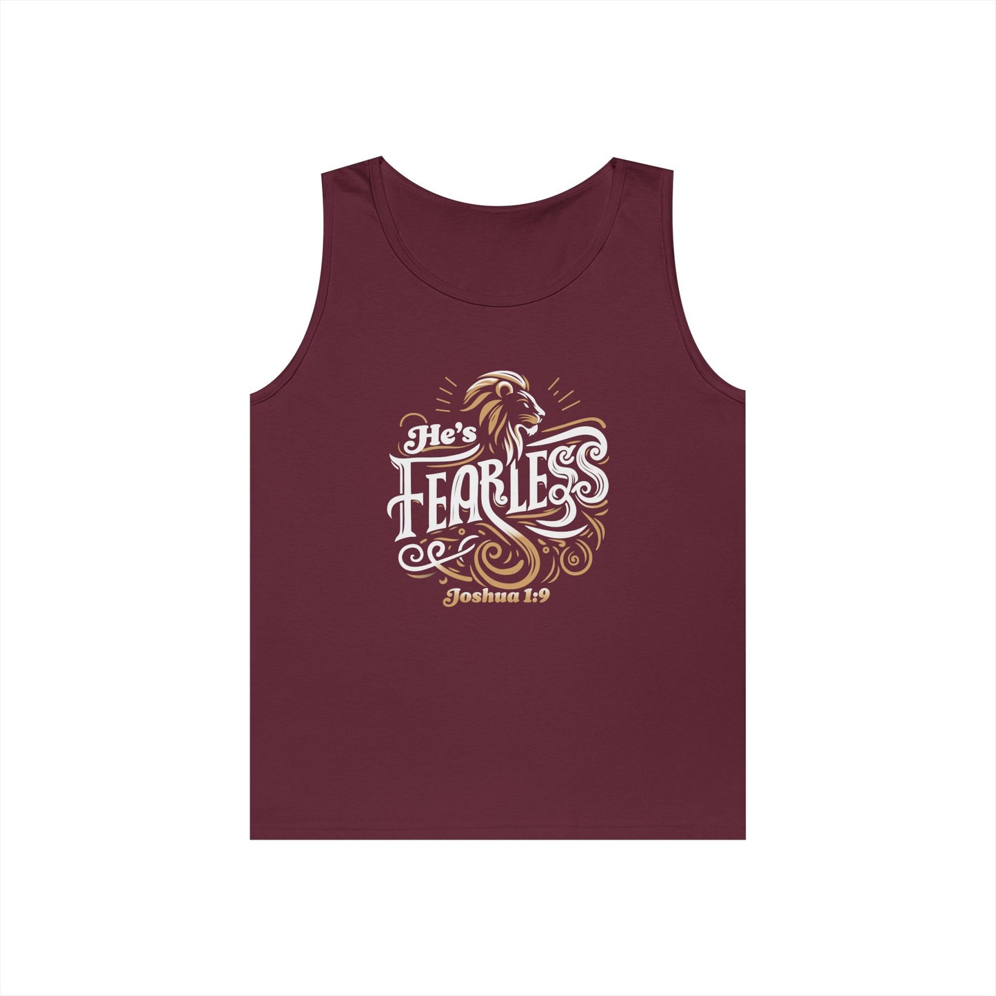 He’s Fearless Men’s Tank Top – Joshua 1:9