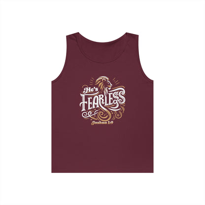 He’s Fearless Men’s Tank Top – Joshua 1:9