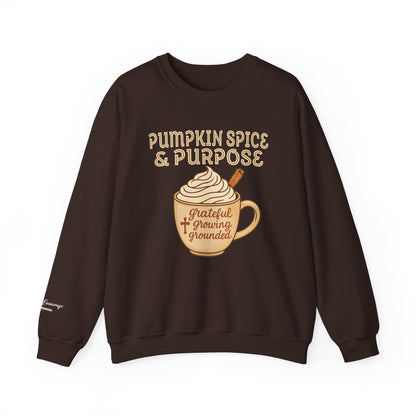 Pumpkin Spice & Purpose Fall Crewneck Sweatshirt