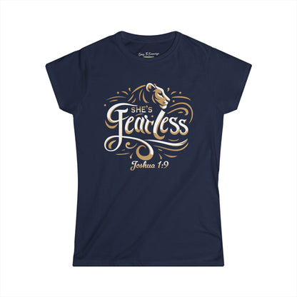 She's Fearless — Joshua 1:9 Women's Tee
