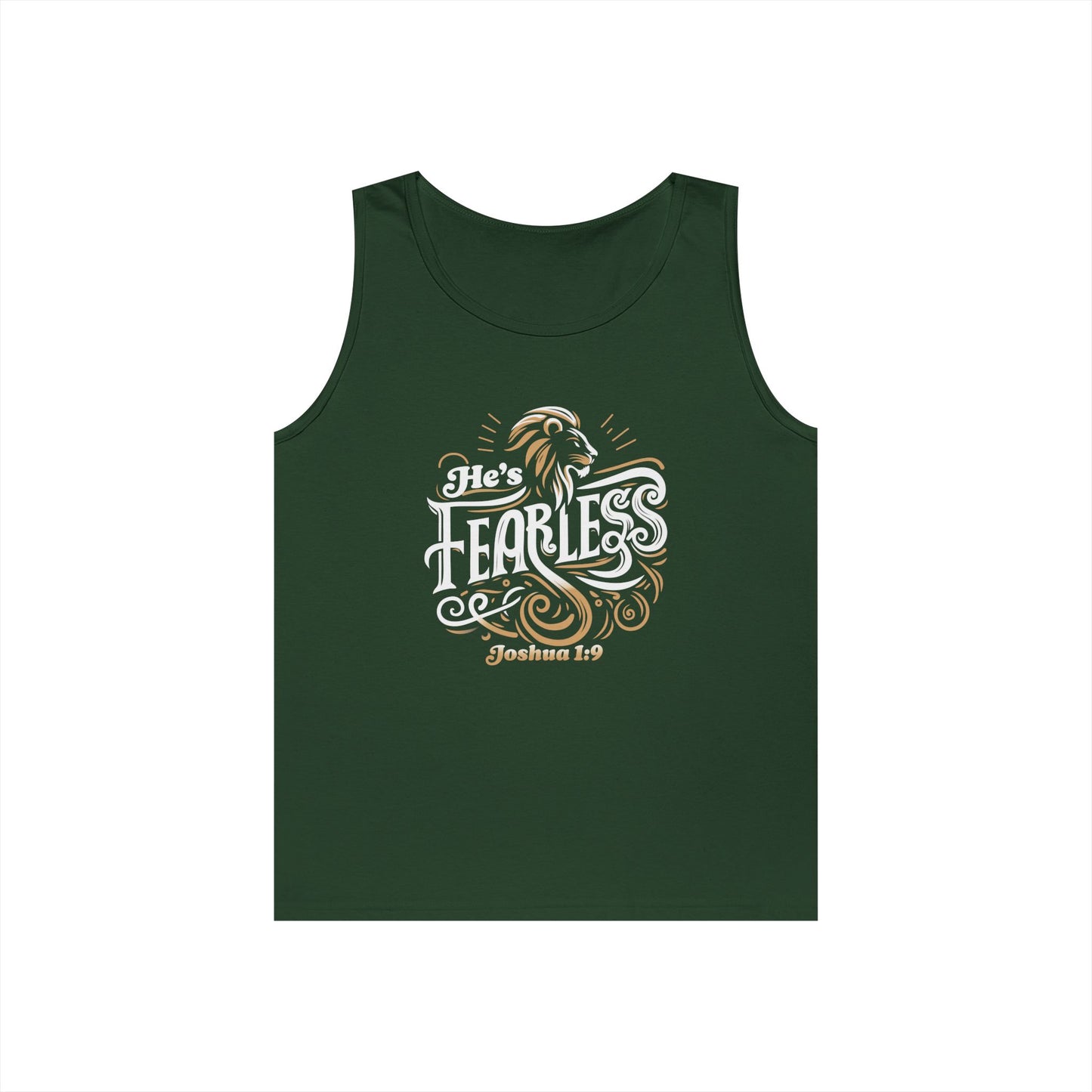 He’s Fearless Men’s Tank Top – Joshua 1:9