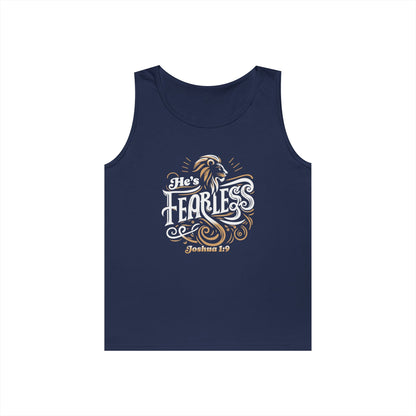 He’s Fearless Men’s Tank Top – Joshua 1:9