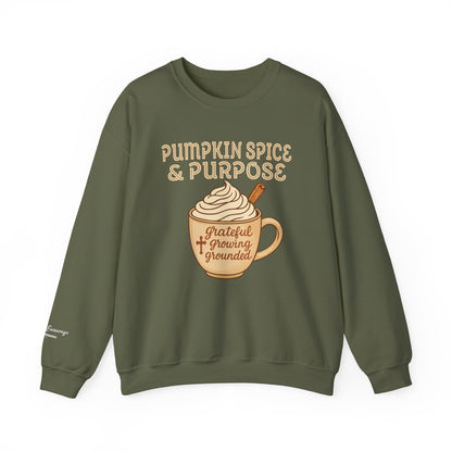 Pumpkin Spice & Purpose Fall Crewneck Sweatshirt