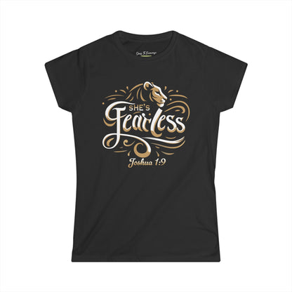 She's Fearless — Joshua 1:9 Women's Tee