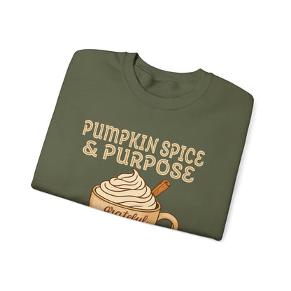 Pumpkin Spice & Purpose Fall Crewneck Sweatshirt