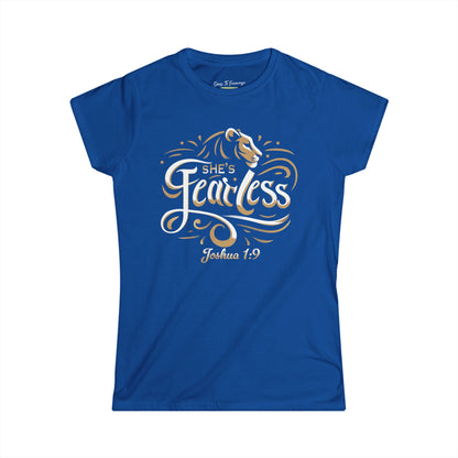 She's Fearless — Joshua 1:9 Women's Tee