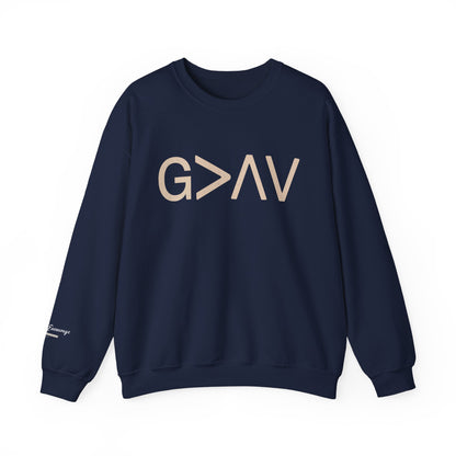 God Is Greater Than the Highs and Lows Christian Crewneck Sweatshirt