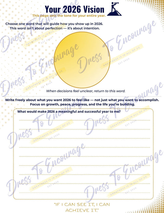 2026 Goal-Setting Program (Full Worksheet)
