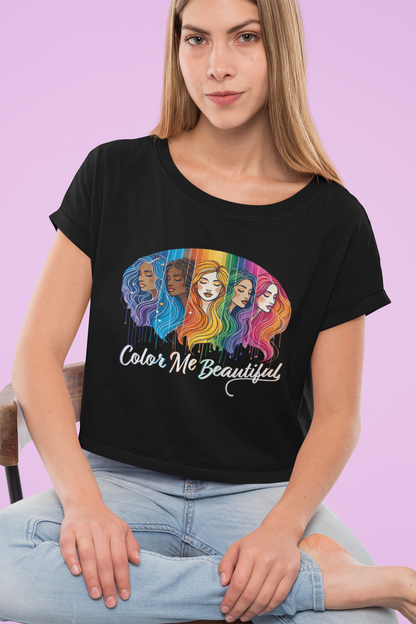 Color Me Beautiful Cropped Tee