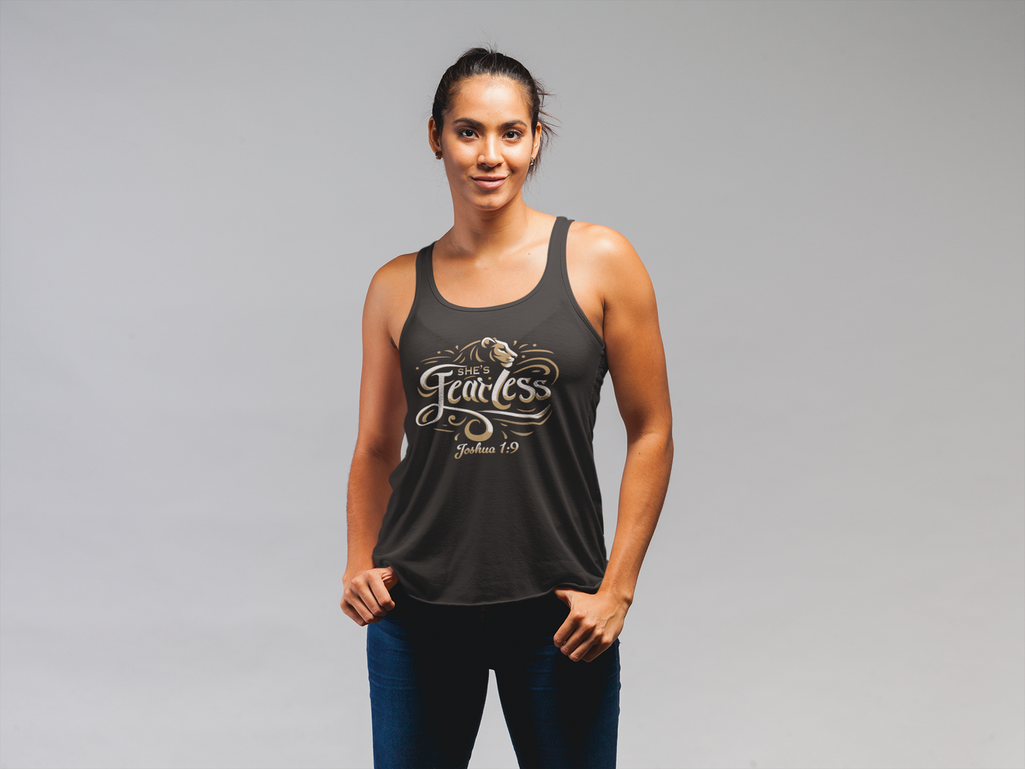 She’s Fearless Women’s Tank Top – Joshua 1:9