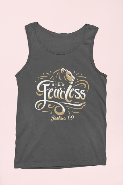 She’s Fearless Women’s Tank Top – Joshua 1:9
