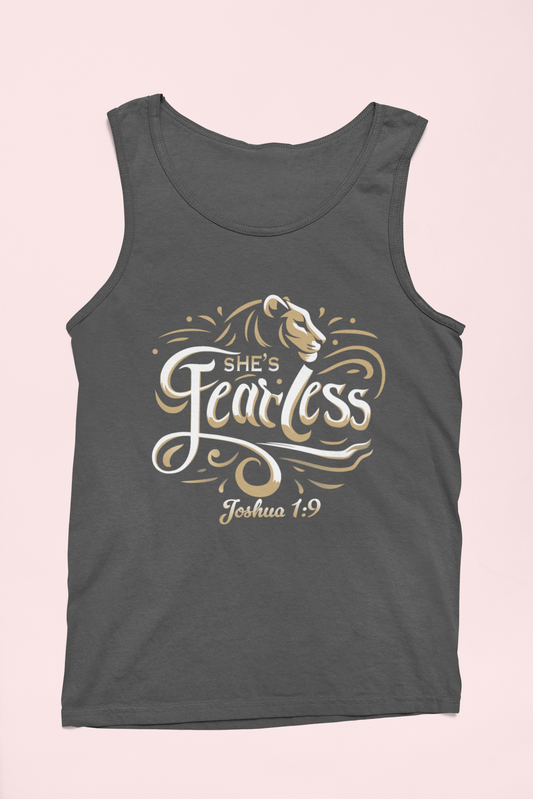She’s Fearless Women’s Tank Top – Joshua 1:9