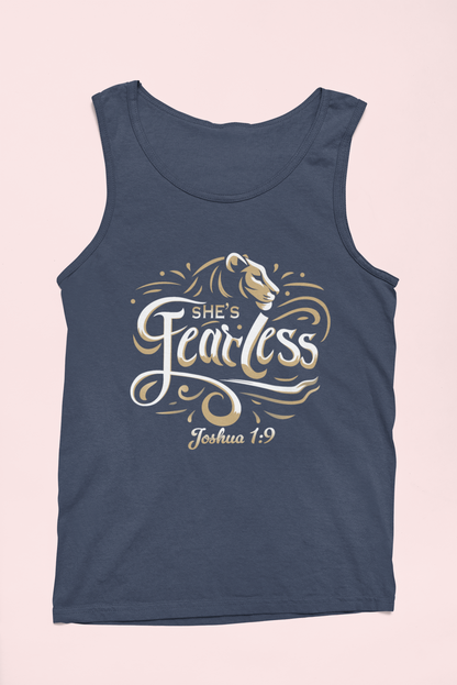 She’s Fearless Women’s Tank Top – Joshua 1:9