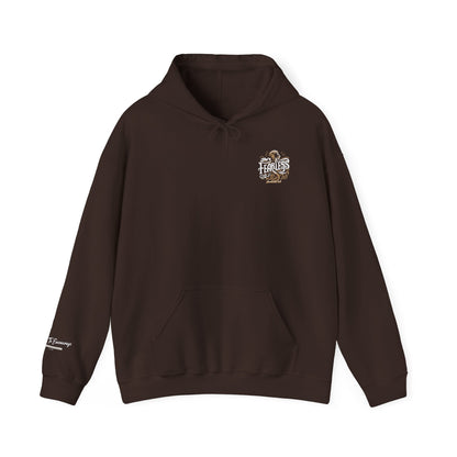 He’s Fearless Christian Hoodie for Men | Joshua 1:9 Faith Hoodie