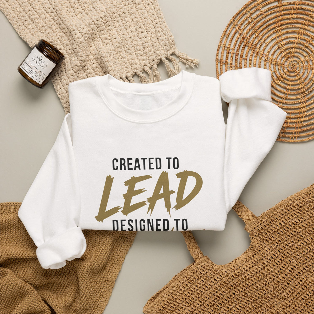 Created to Lead, Designed to Dominate Christian Crewneck Sweatshirt