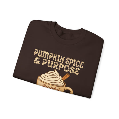 Pumpkin Spice & Purpose Fall Crewneck Sweatshirt