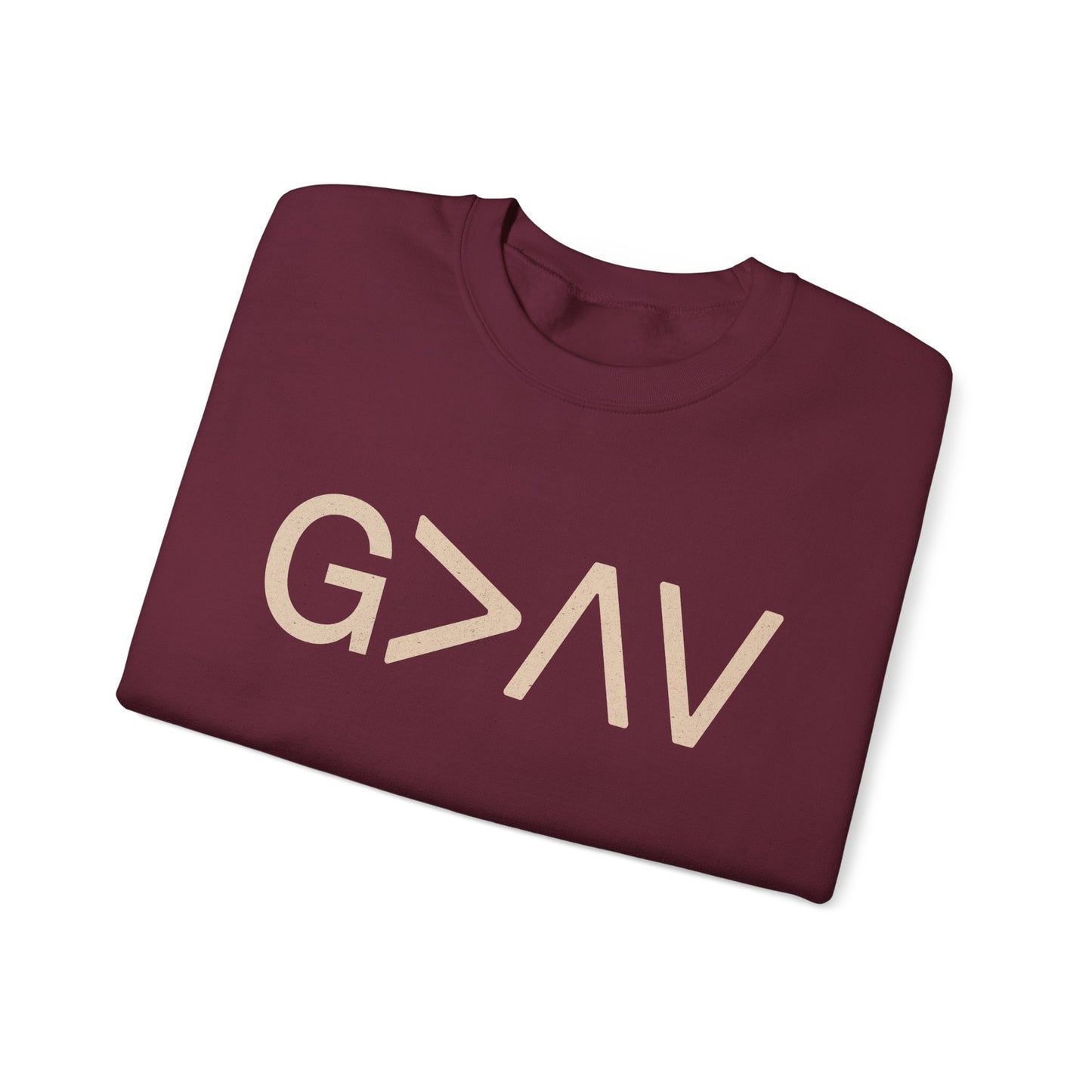 God Is Greater Than the Highs and Lows Christian Crewneck Sweatshirt