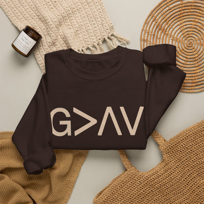 God Is Greater Than the Highs and Lows Christian Crewneck Sweatshirt