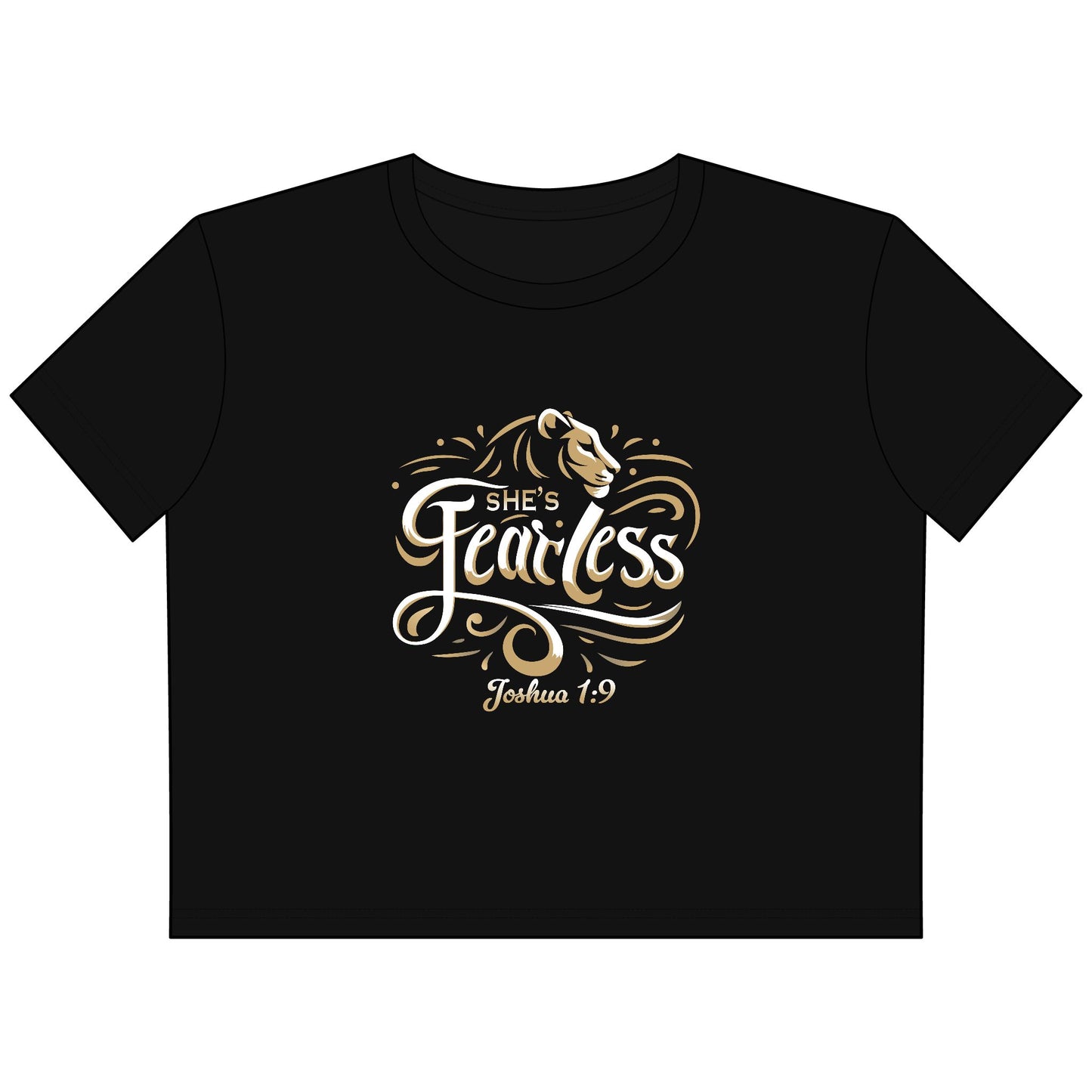She's Fearless Cropped Tee – Joshua 1:9