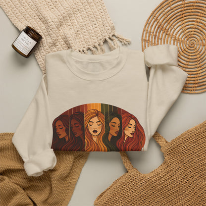 Color Me Beautiful Women's Crewneck Sweatshirt | Inspirational Graphic Sweathshirt