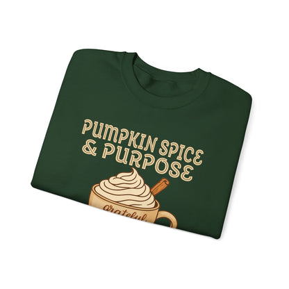 Pumpkin Spice & Purpose Fall Crewneck Sweatshirt