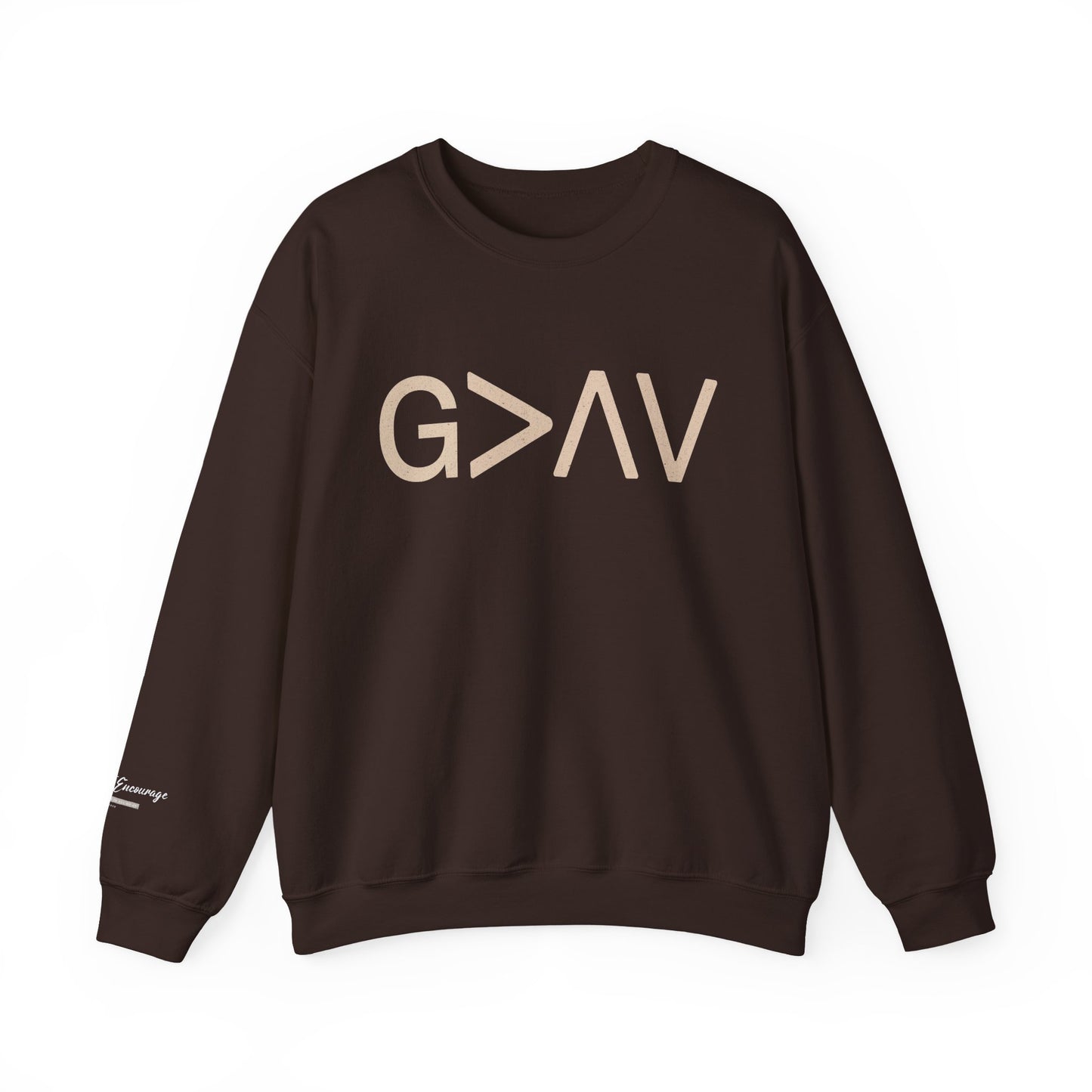 God Is Greater Than the Highs and Lows Christian Crewneck Sweatshirt