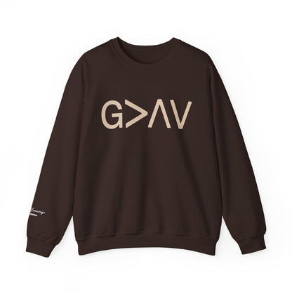 God Is Greater Than the Highs and Lows Christian Crewneck Sweatshirt