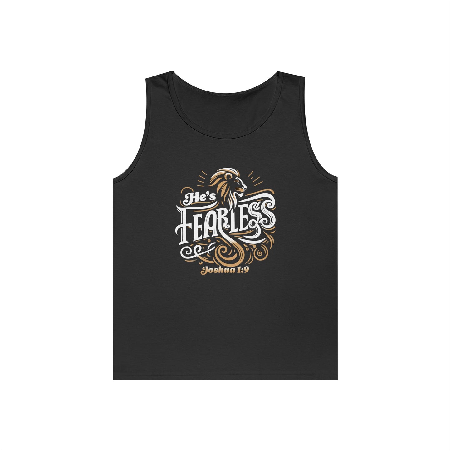 He’s Fearless Men’s Tank Top – Joshua 1:9