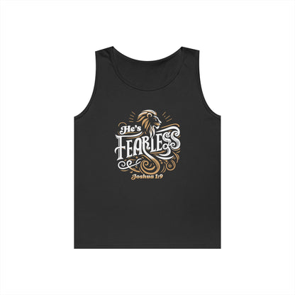He’s Fearless Men’s Tank Top – Joshua 1:9