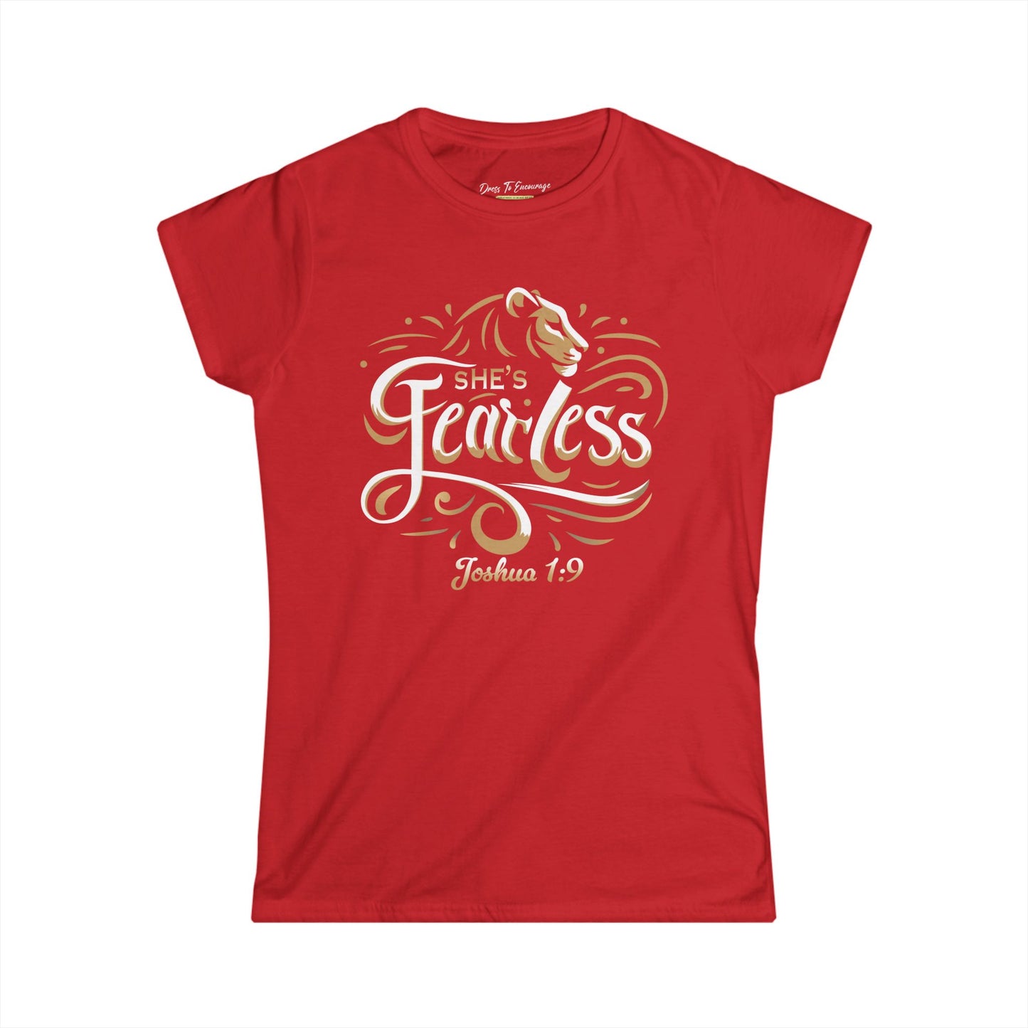 She's Fearless — Joshua 1:9 Women's Tee
