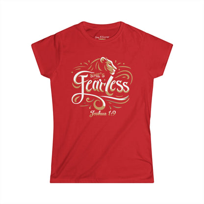 She's Fearless — Joshua 1:9 Women's Tee